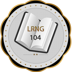 LRNG 104 badge